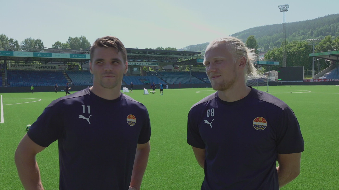 Salvesen og Tokstad foran Sarpsborg-kampen